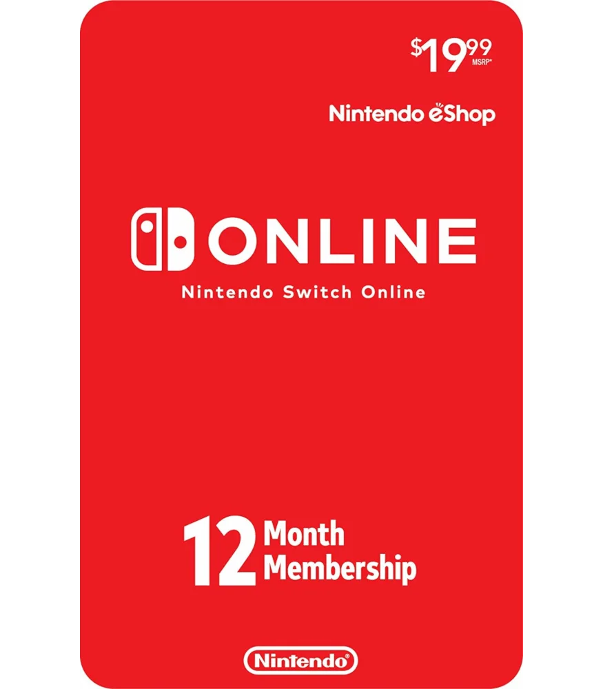 Membresia Nintendo Switch Online 12 Meses