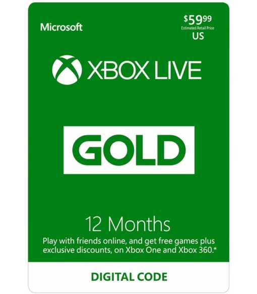 xbox one live gold 12 Meses